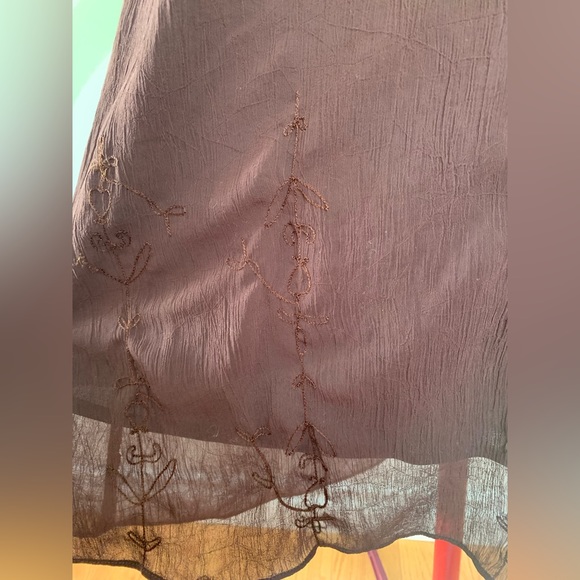 Vintage 90s Chocolate Brown Midi Dress - Picture 5 of 6